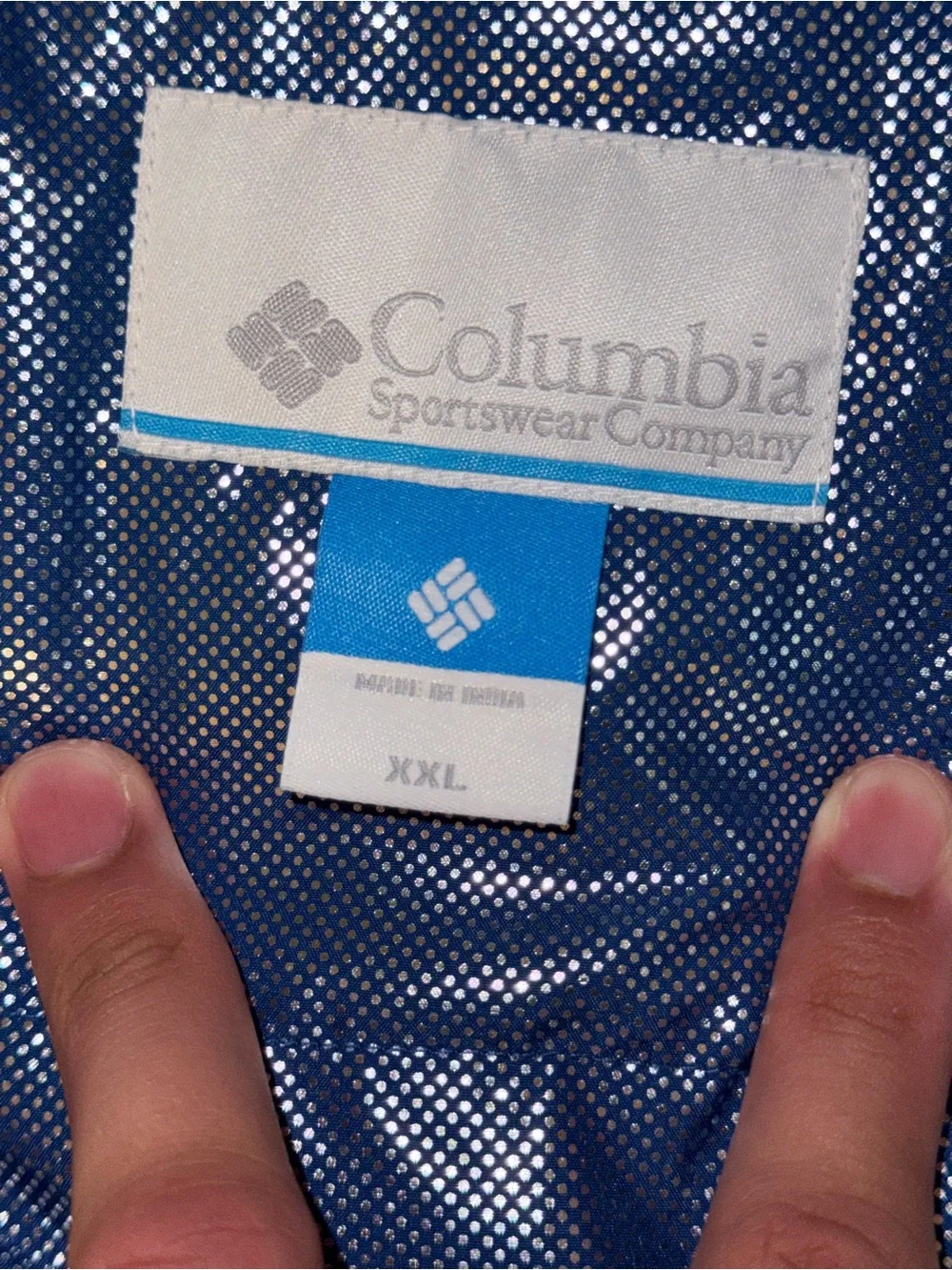 Columbia Royal Blue Hooded Shell Jacket